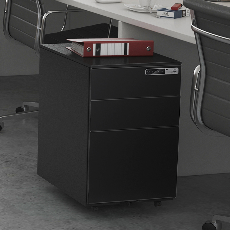 Coded lock movable cabinet