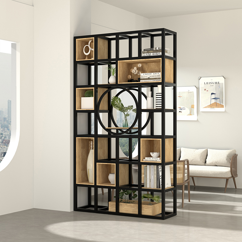 Steel-wood combined large storage rack 4