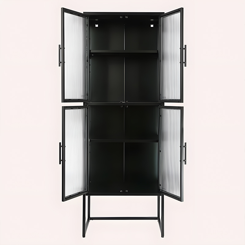 Glass high furniture cabinet