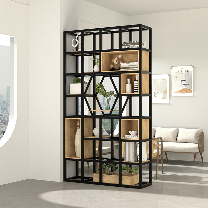 Steel-wood combined large storage rack 5