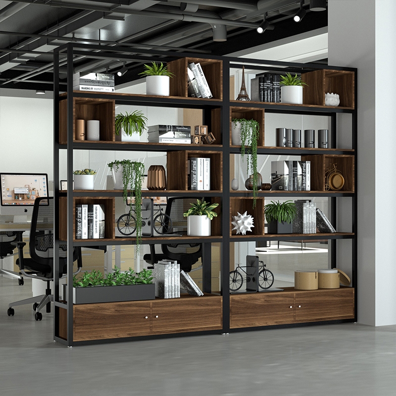 Steel-wood combined large storage rack 2