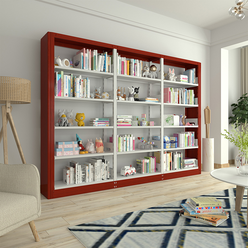 Single-sided bookshelf