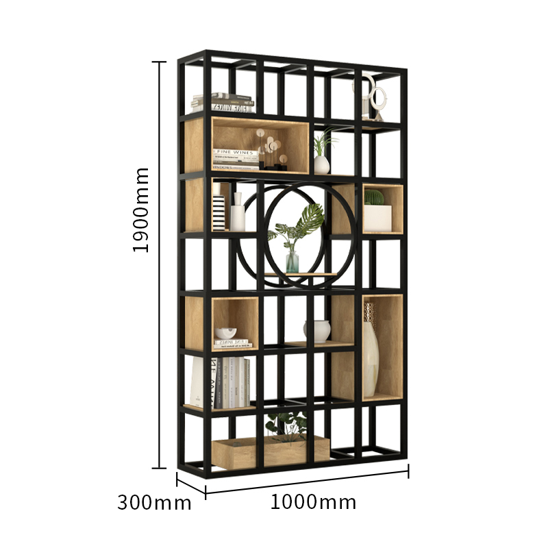 Steel-wood combined large storage rack 4