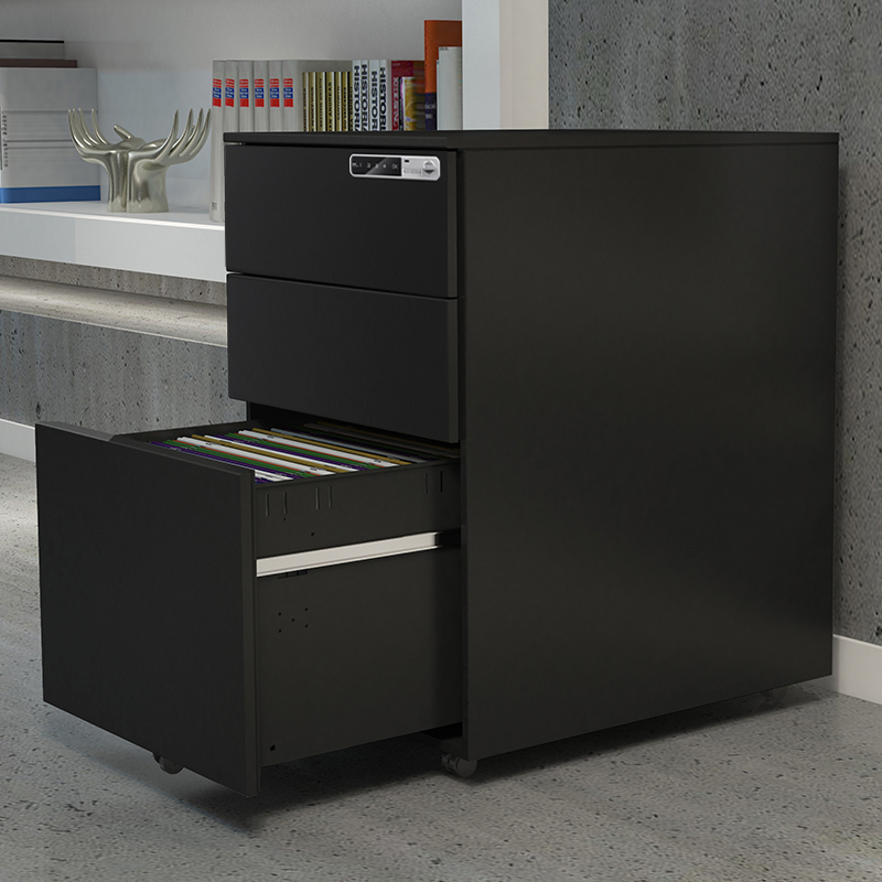 Coded lock movable cabinet