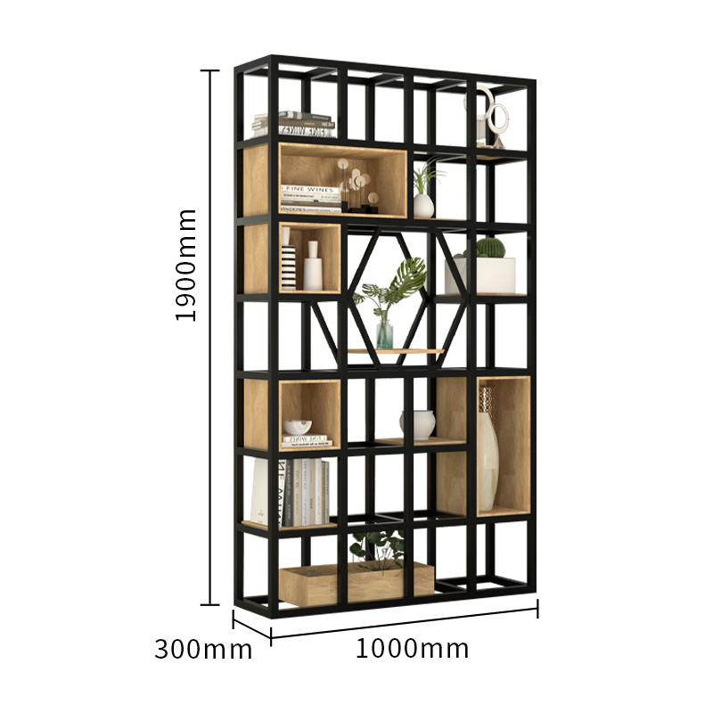 Steel-wood combined large storage rack 5