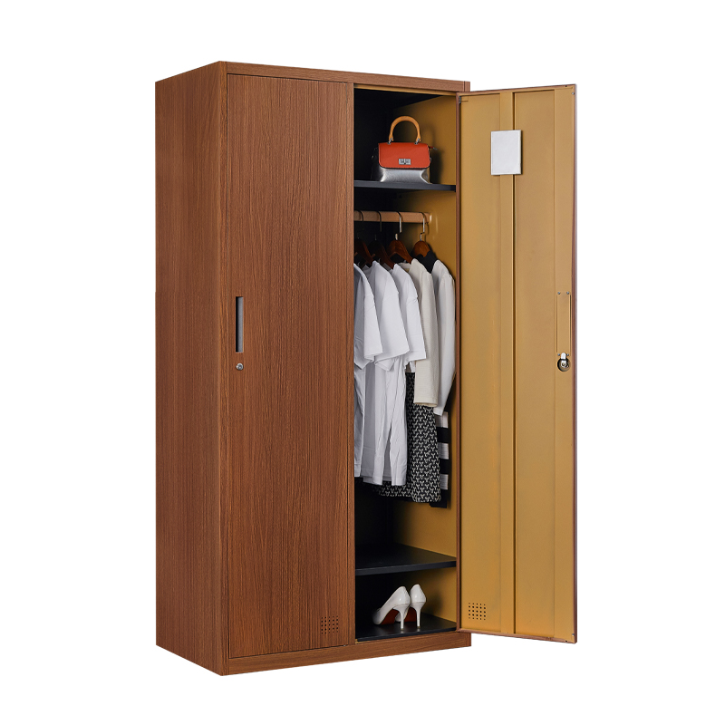 Wood grain two door locker