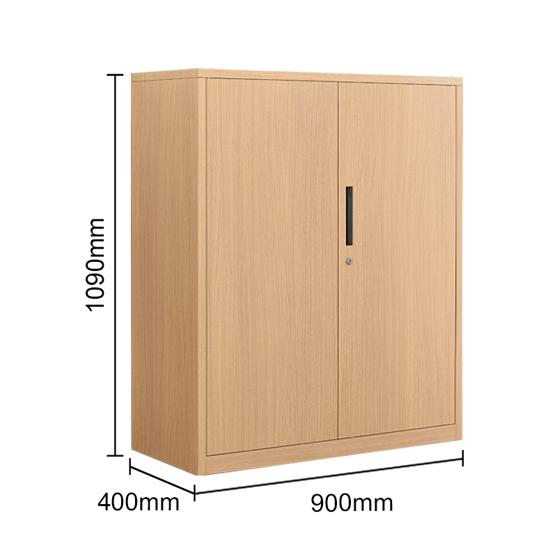 Wood-grain-low-cabinet-with-2-doors