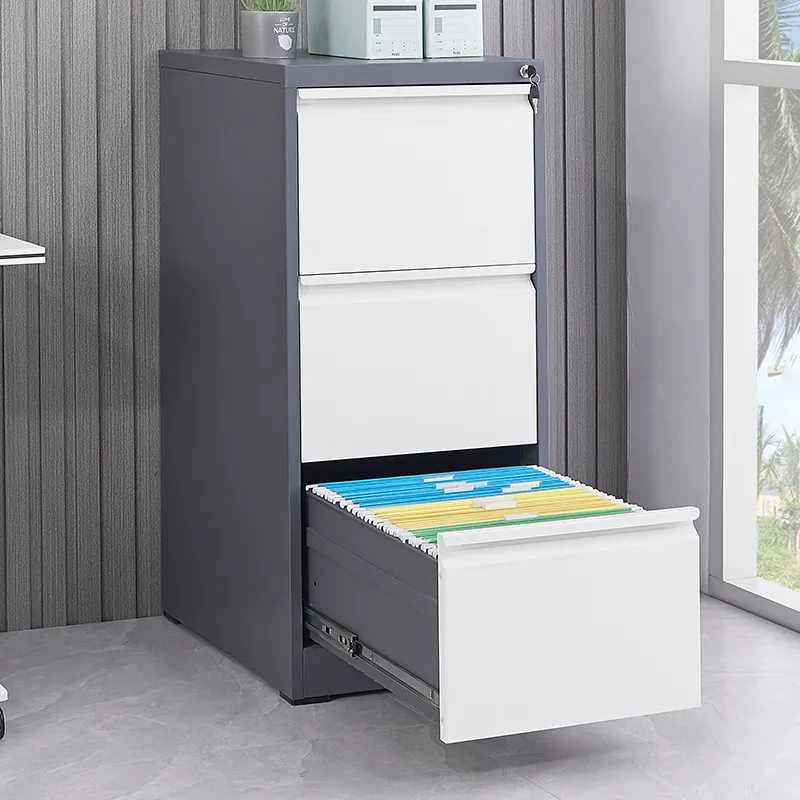 Easy Assembly Vertical 3 Drawer Metal Filing Storage Cabinet For Office