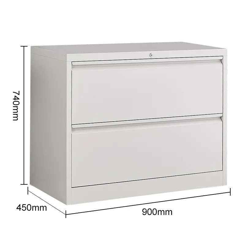 Wide two drawer file cabinet