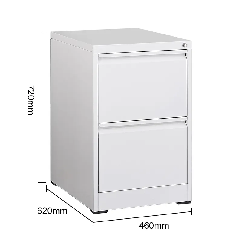 Narrow two drawer file cabinet