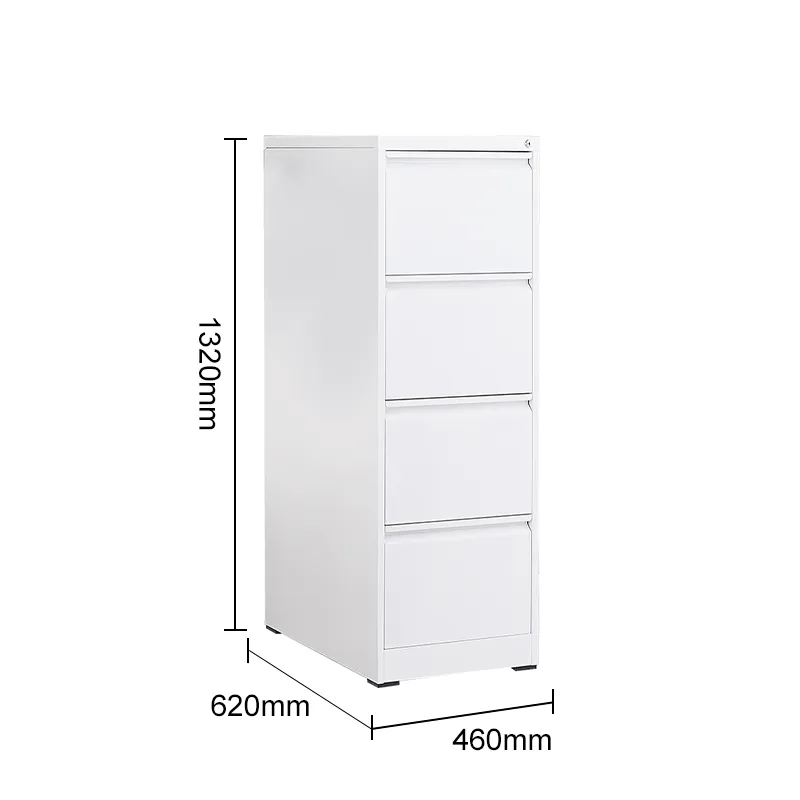 Narrow four drawer file cabinet