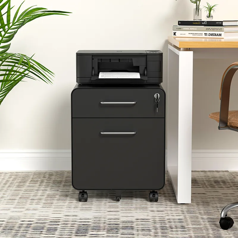 Movable Office 3 Drawer Metal File Cabinet