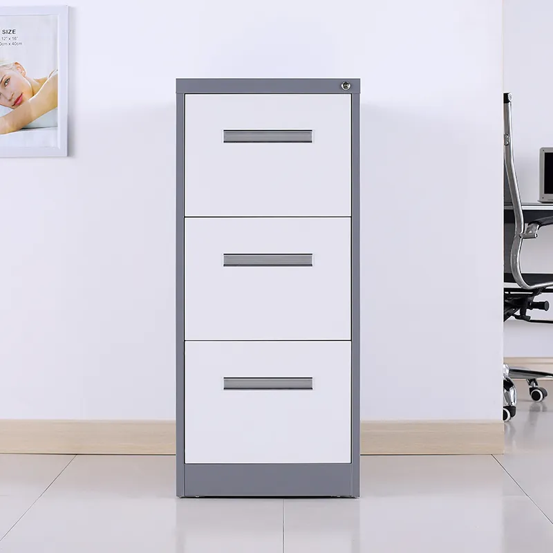 3 Drawer Office Storage Metal Frame Cabinet