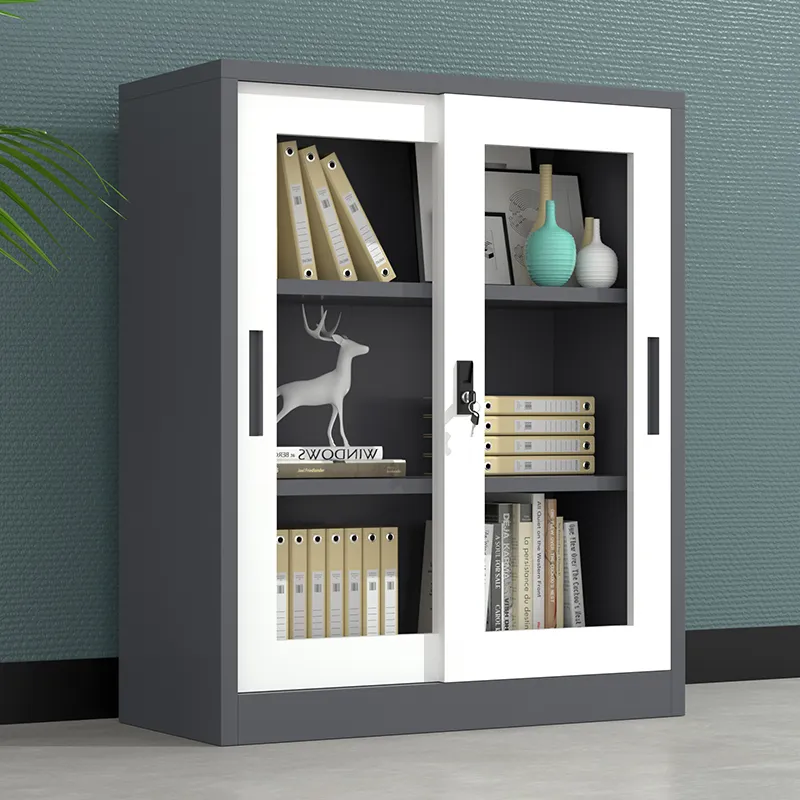 Sliding Glass Door Book Cupboard half height filing cabinet