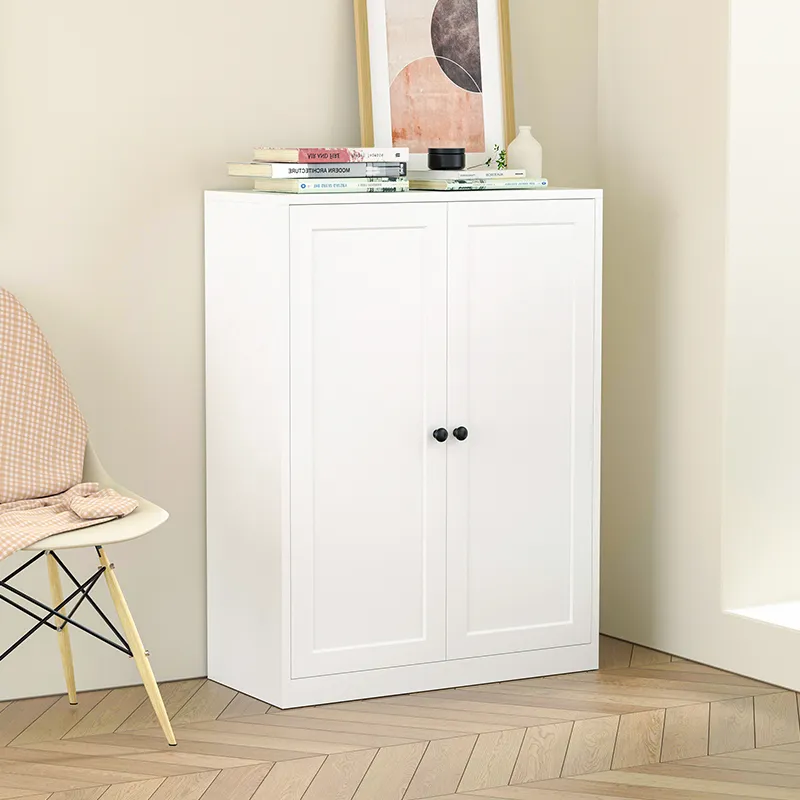 White 2Door Steel Metal Cabinet