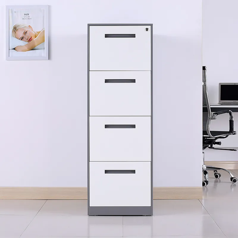 Metal Office Furniture 4 Drawer Office Use Storage Vertical Filing Cabinet