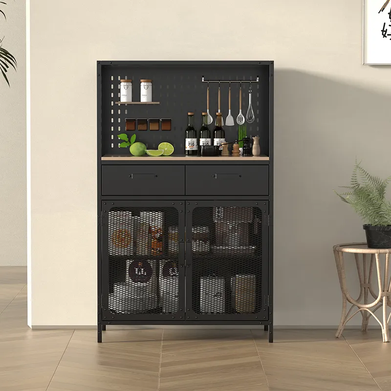 Metal Storage Cabinet Wine Display Cabinet