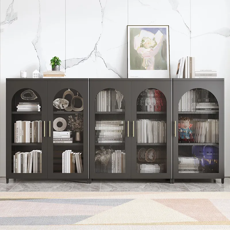 Home Furniture Modern Two Glass Showcase Cabinet