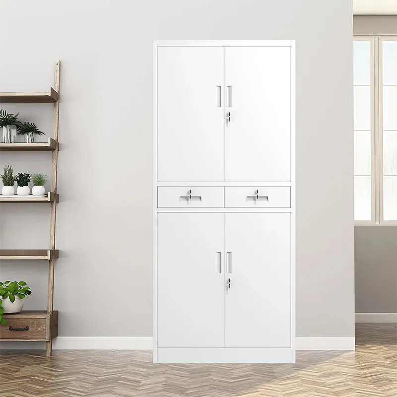 Metal Storage Cupboard 4 Door Office Filing Cabinet