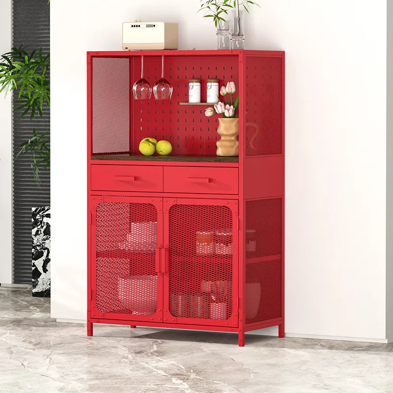 Industrial Style 2 Drawers Metal Storage Cabinet