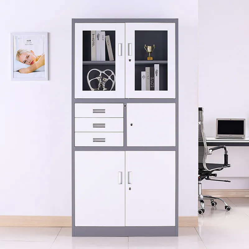 Glass door metal office furniture  file cabinet