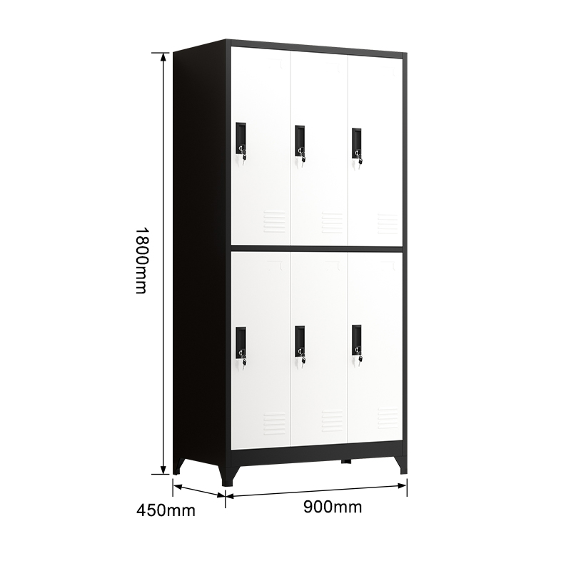 6 Door Steel Metal Storage Locker Cabinet