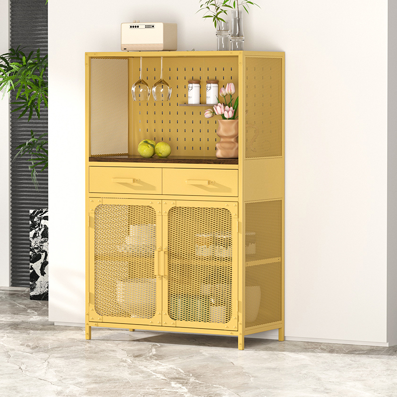 Industrial Style 2 Drawers Metal Storage Cabinet