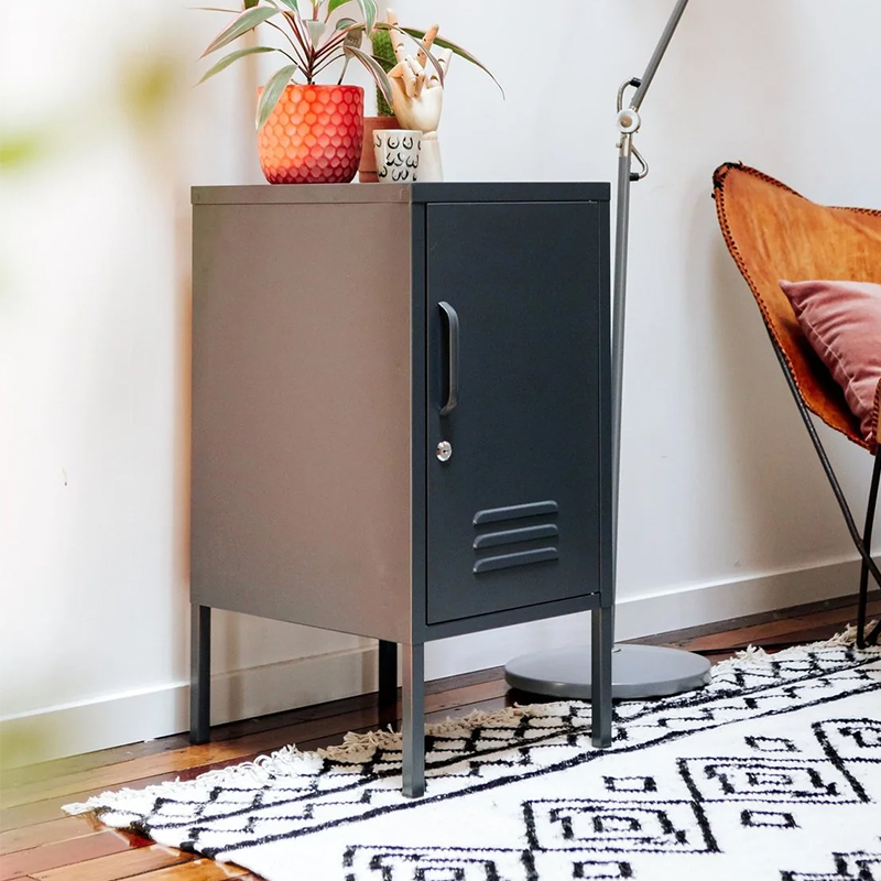 Plug in low profile single door cabinet
