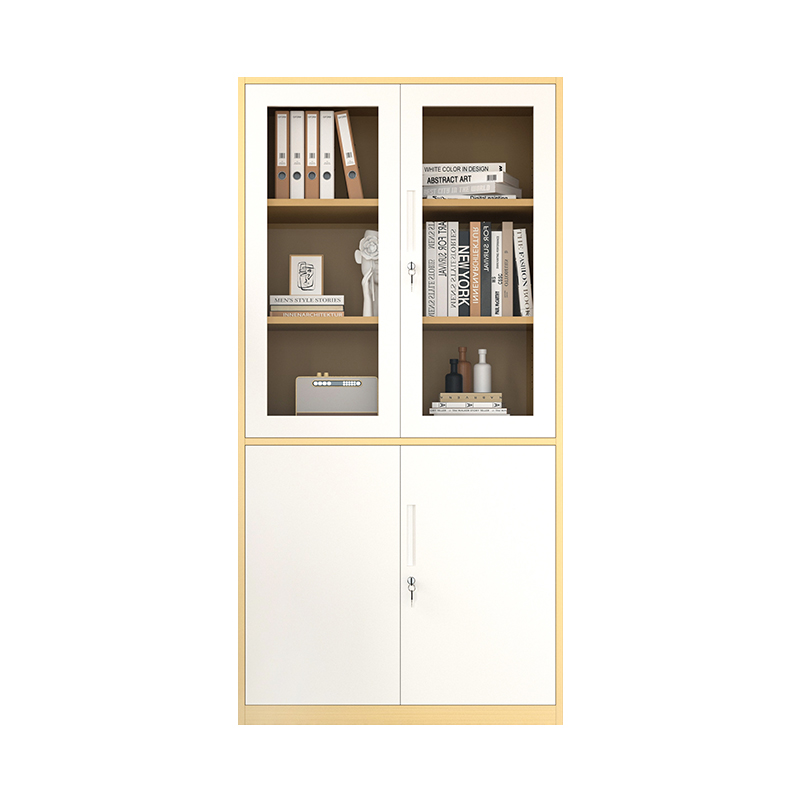 Multi-Function Glass Door And Steel Door Office Storage Cabinets