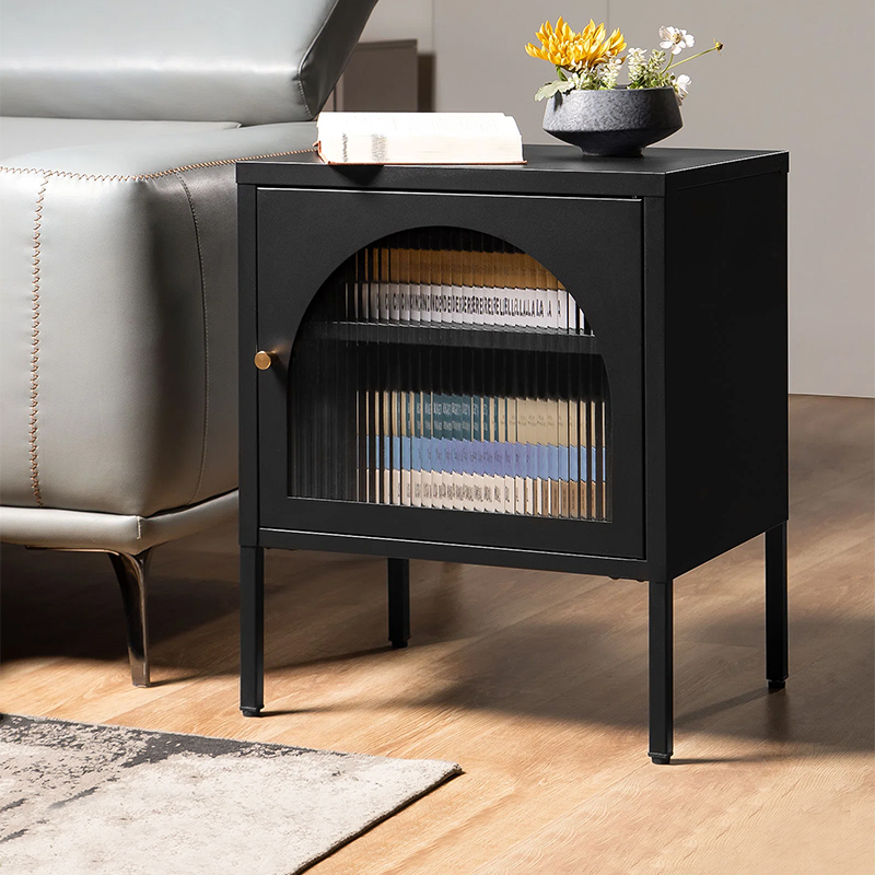 Steel Nightstand Living Room Bed Side Cabinet