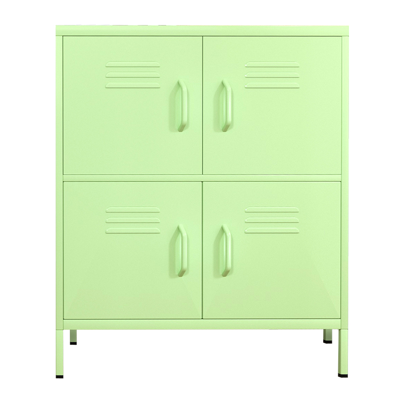 Four door home cabinet with docking feet