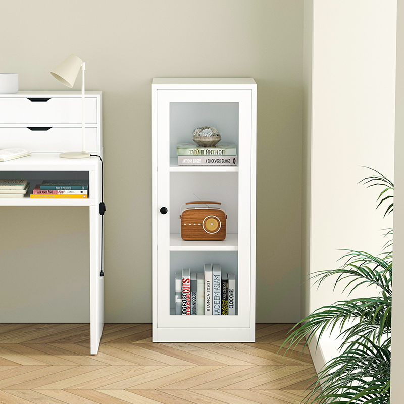 1 Glass Door Steel File Cabinet