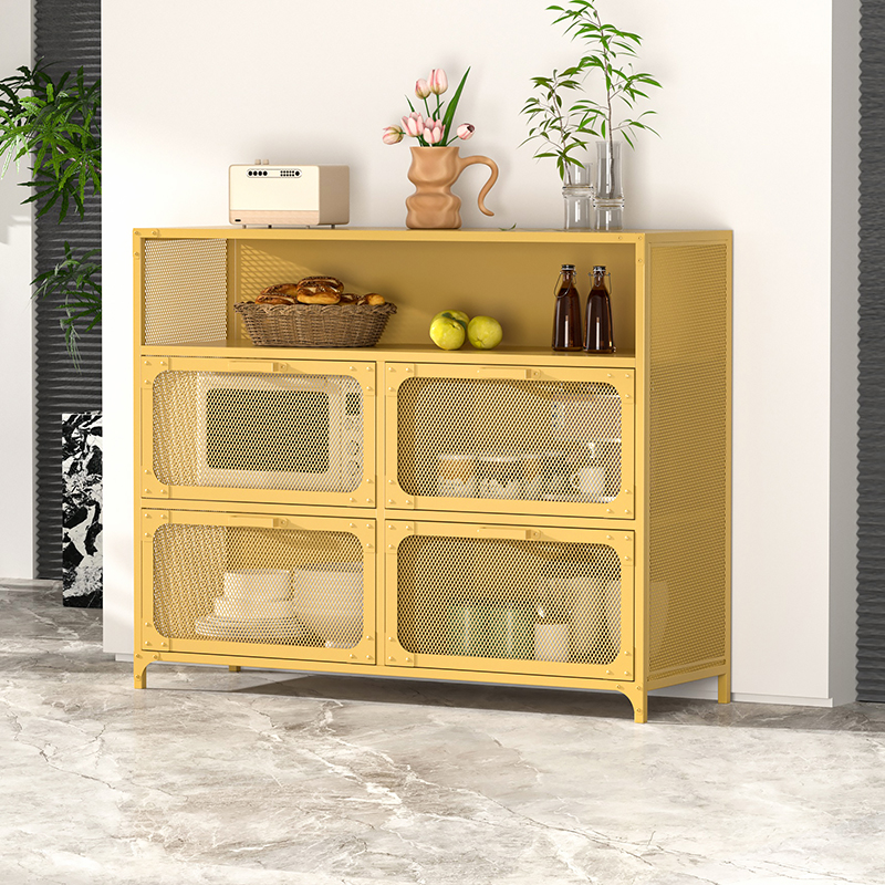Vintage Style Furniture 4 Doors Wine Cabinet