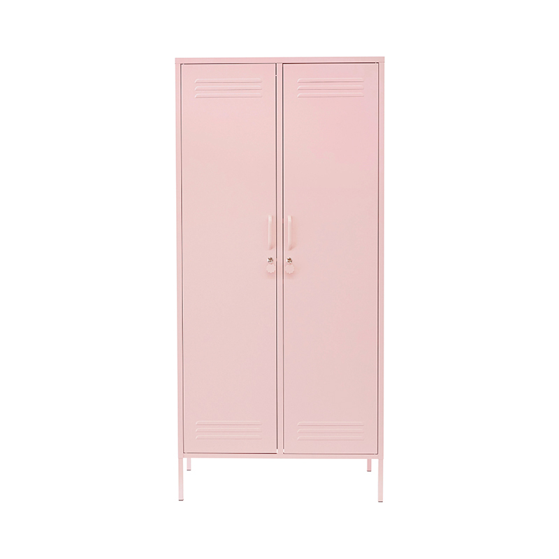 Home Furniture Colorful Two Door Steel Cabinet Wardrobe
