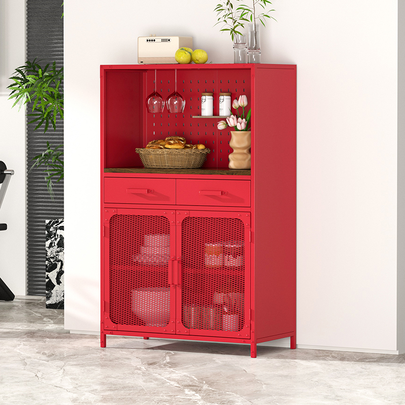 Metal Storage Cabinet Wine Display Cabinet