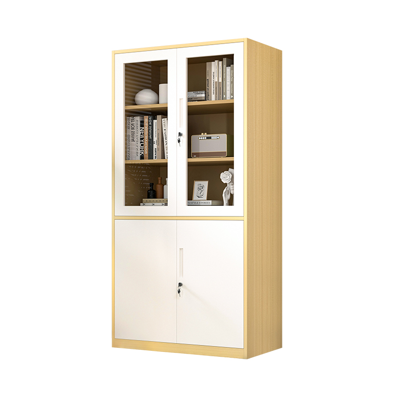 Multi-Function Glass Door And Steel Door Office Storage Cabinets