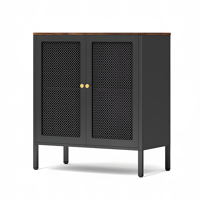 Kitchen Furniture Metal Wire Mesh Display Storage Cabinet
