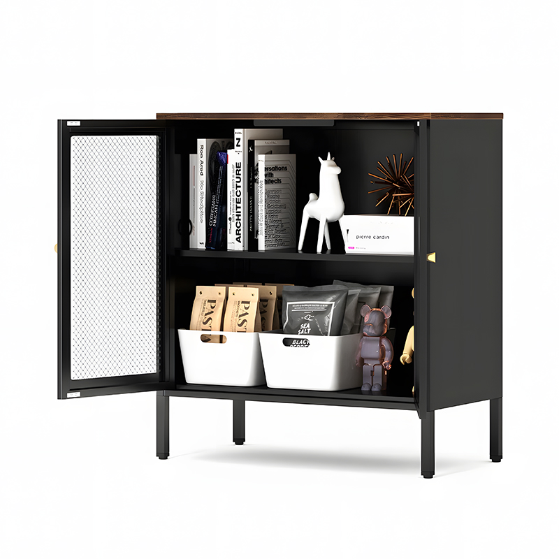 Kitchen Furniture Metal Wire Mesh Display Storage Cabinet