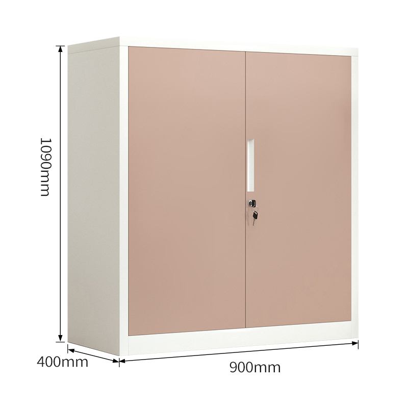 Double 2 swing doors small metal file cabinet