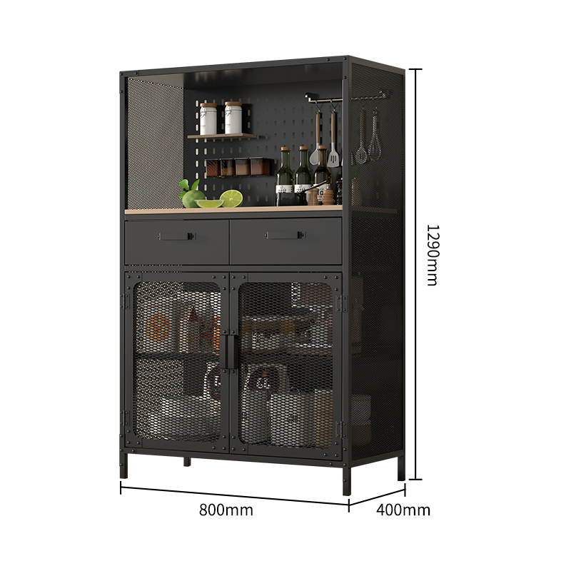 Industrial Style 2 Drawers Metal Storage Cabinet