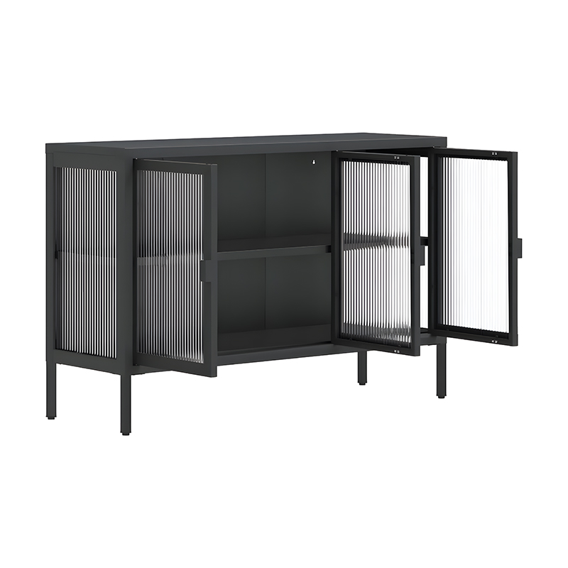 three doors Changhong glass TV cabinet