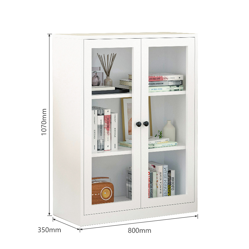 2 glass door filing cabinet