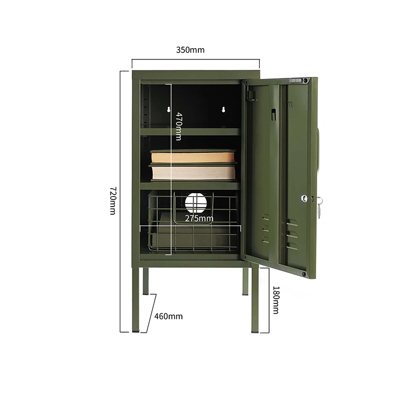 Plug in low profile single door cabinet
