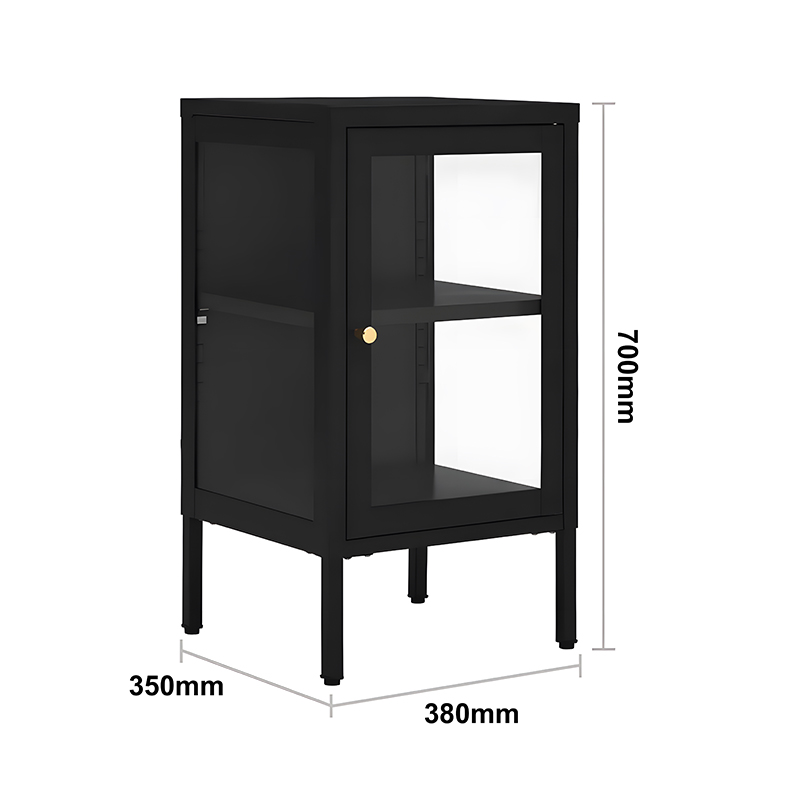 Home Furniture Glass Doors Steel Storage Cabinet