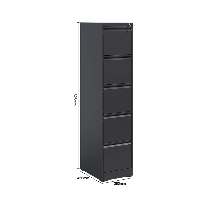 5 Drawer Vertical Metal File Cabinet with Lock