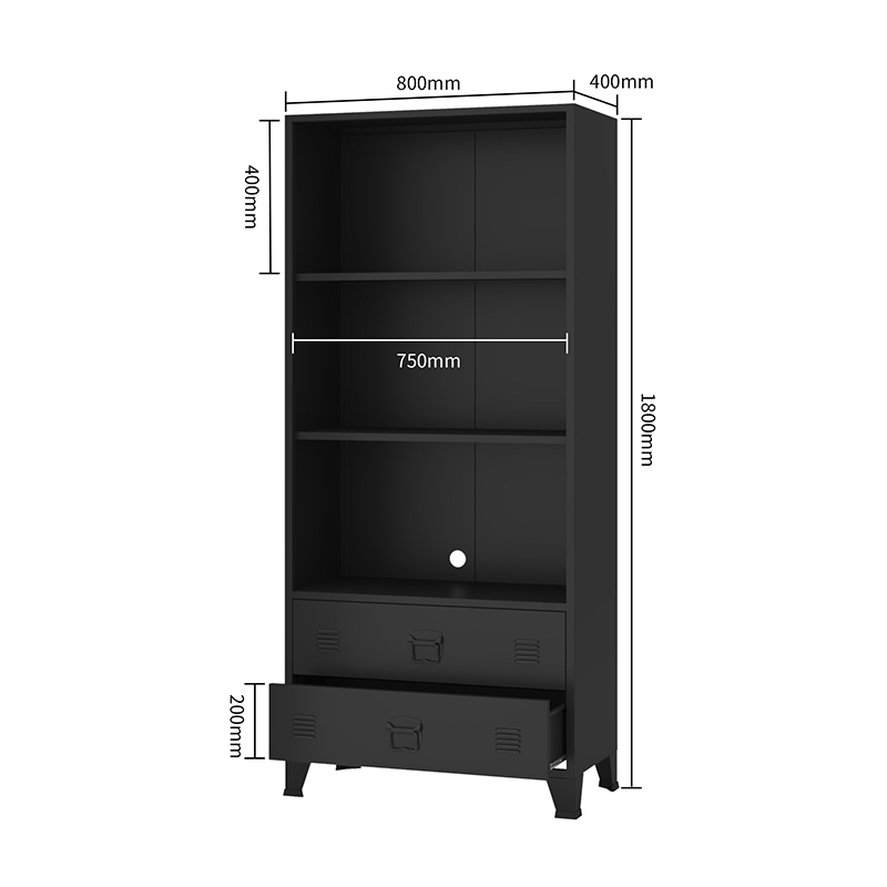 2 drawer 2 shelf filing cabinet