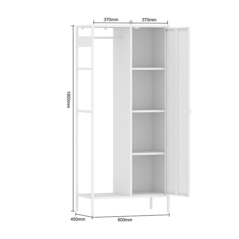 Half Side Metal Almirah Metal Wardrobe
