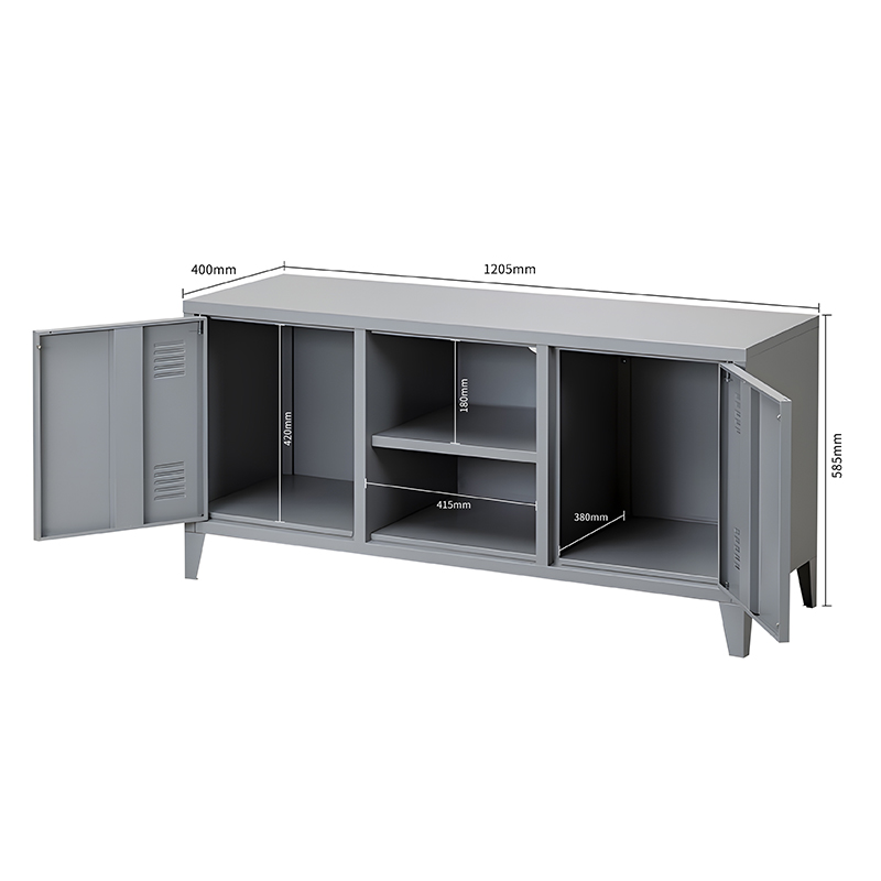 2 Doors Metal TV Cabinet Storage Cabinet
