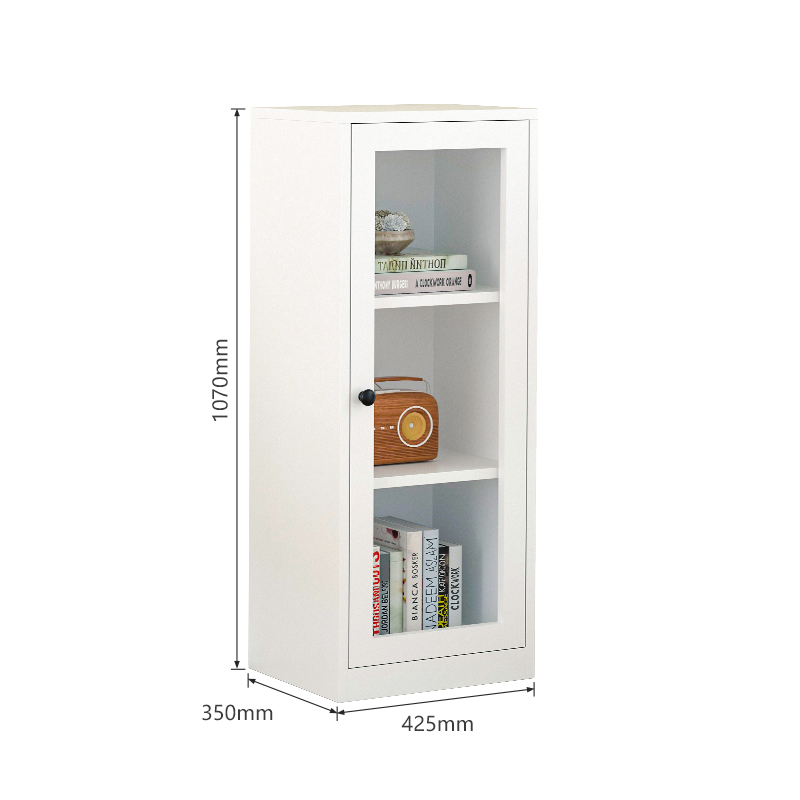 1 Glass Door Steel File Cabinet