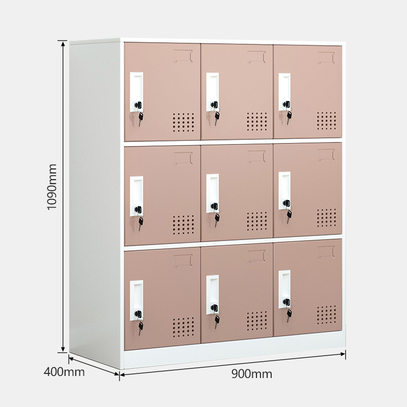 Small nine door locker